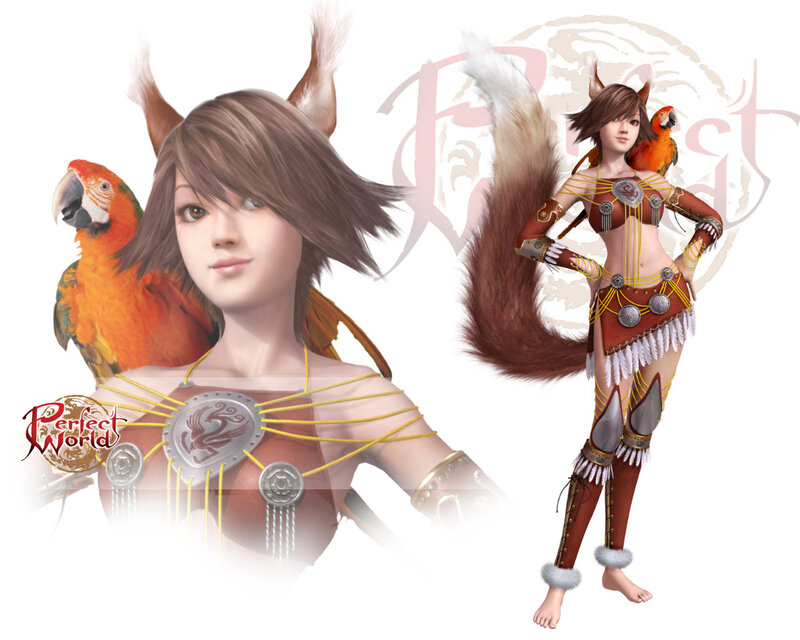 Female Character with Parrot