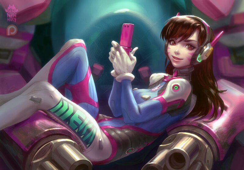 Female Character with Phone