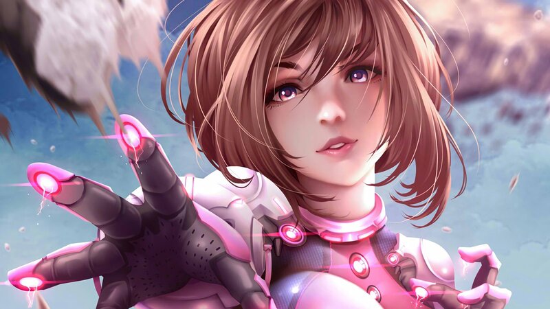 Female Character with Pink Armor