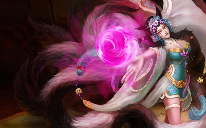 Female Character with Pink Energy — Dramatic
