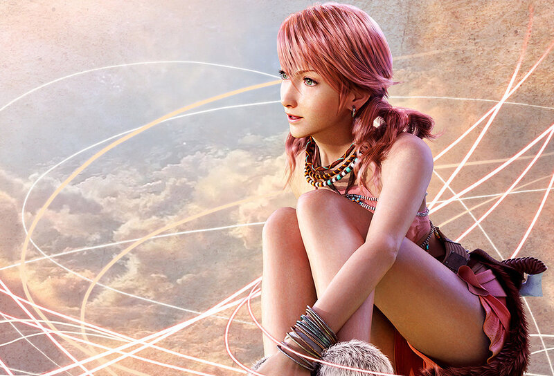 Female character with pink hair
