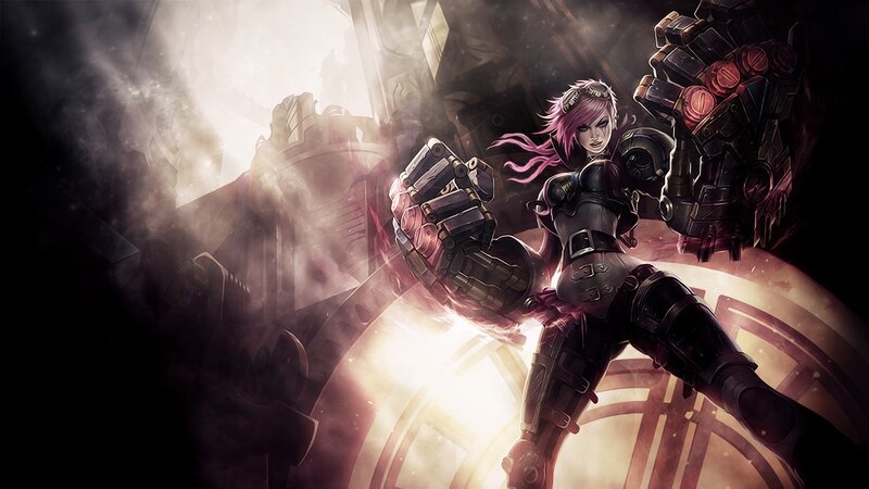 Female Character with Pink Hair — Black, Dramatic, Digital Art, Mechanical Arms