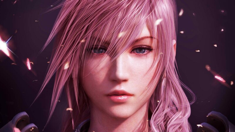 Female Character with Pink Hair — Dramatic, Night