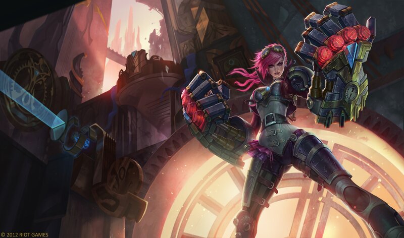 Female Character with Pink Hair — Dramatic, Sunset, Digital Art, Mechanical Arms, Gears