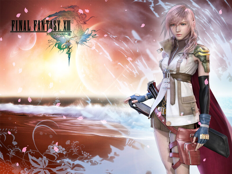 Female Character with Pink Hair — Dramatic, Sunset, Digital Art, Swords
