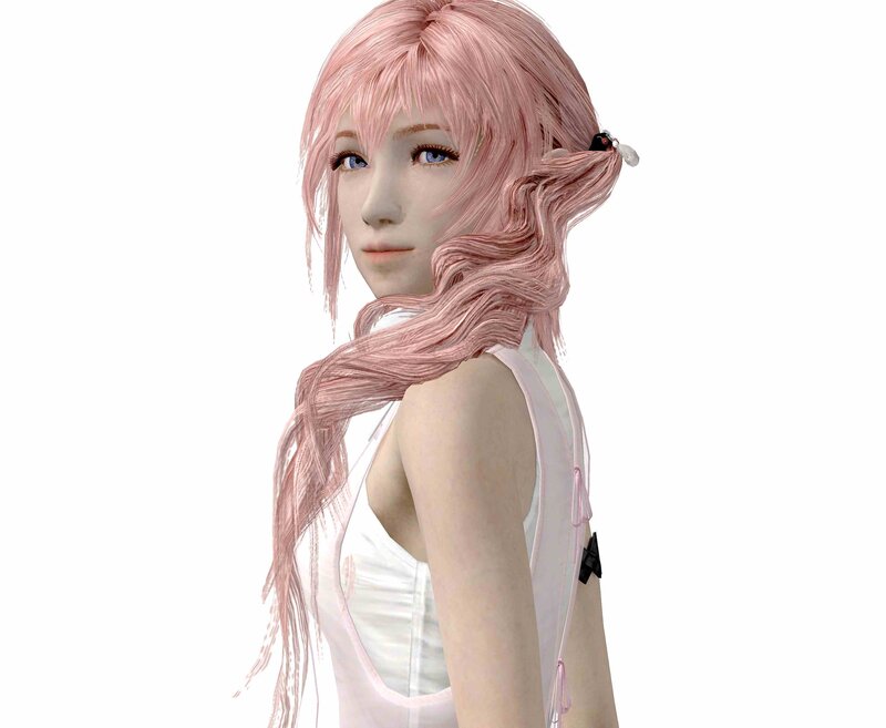 Female Character with Pink Hair — Neutral