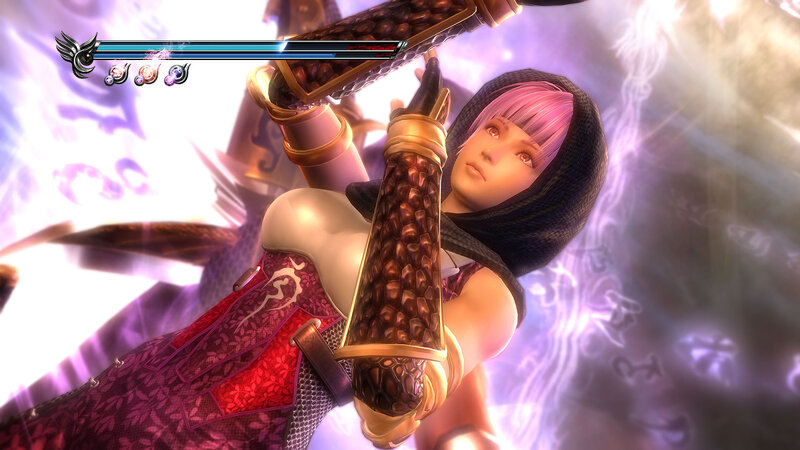 Female Character with Pink Hair — Purple, Dramatic, 3d Render
