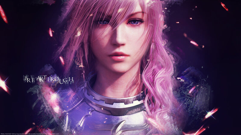 Female Character with Pink Hair — Purple, Dramatic, Night, Digital Art, Armor