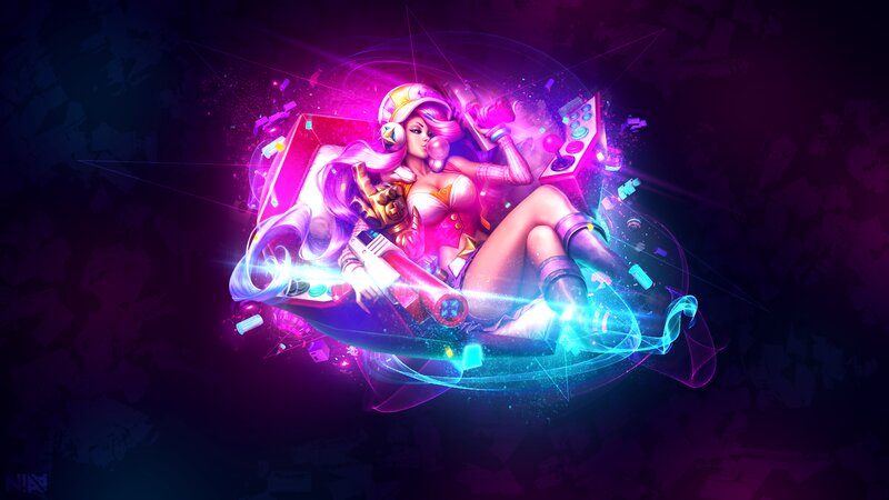 Female Character with Pink Hair — Purple, Energetic