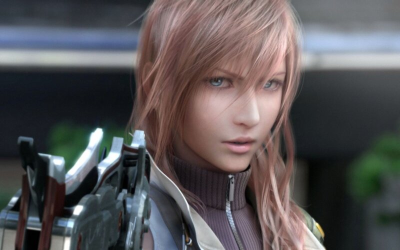 Female Character with Pink Hair — Serious, 3d Render, Weapon