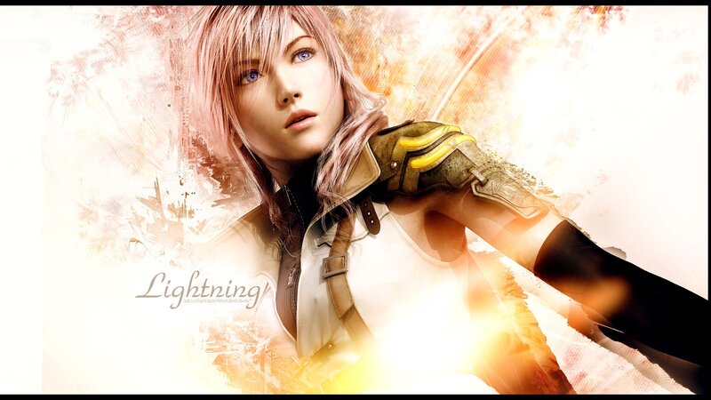 Female Character with Pink Hair — White, Dramatic