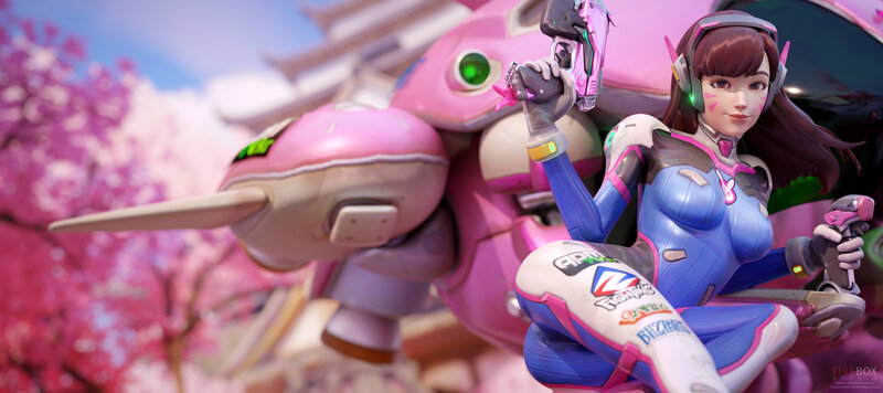 Female Character with Pink Robot