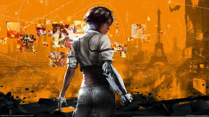 Female Character with Prosthetic Arm — Orange