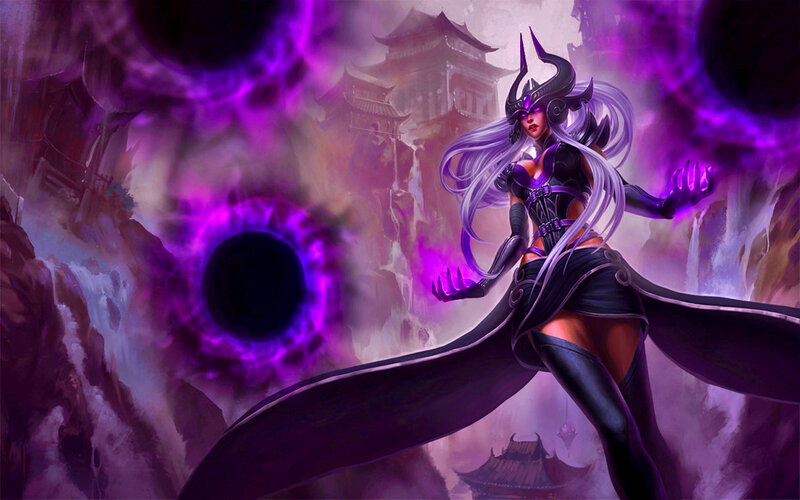 Female Character with Purple Energy — Dramatic, Digital Art
