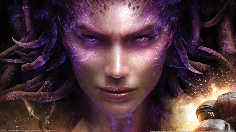 Female Character with Purple Energy — Dramatic, Intense