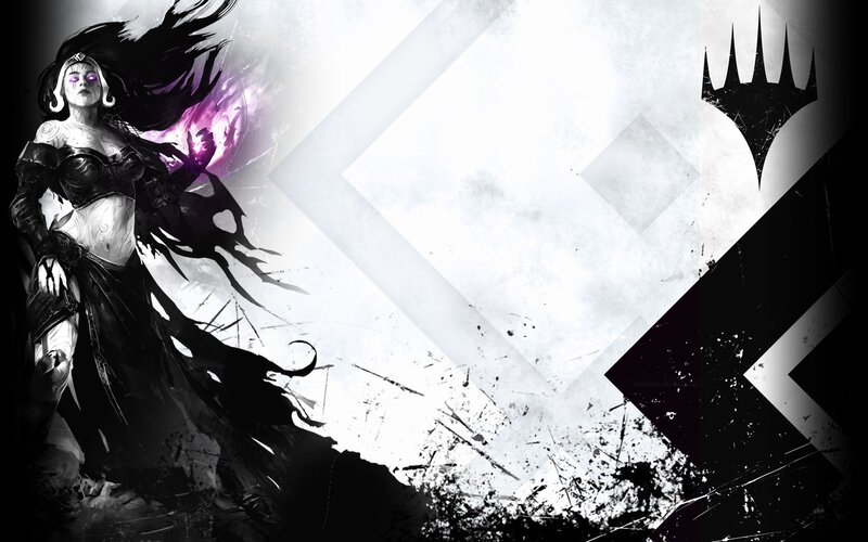 Female Character with Purple Eyes — Black