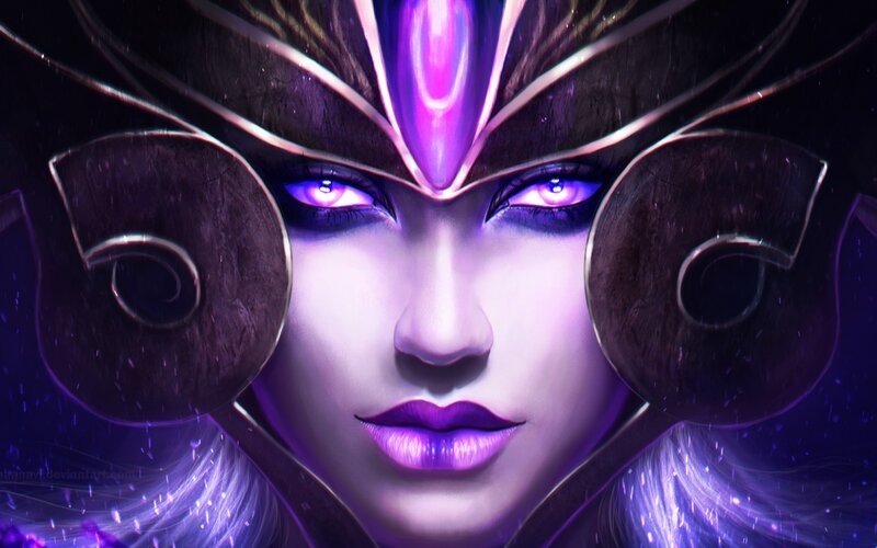 Female Character with Purple Eyes