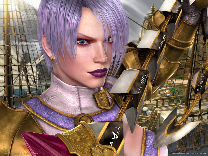 Female Character with Purple Hair — Dramatic, Digital Art, Sailboat