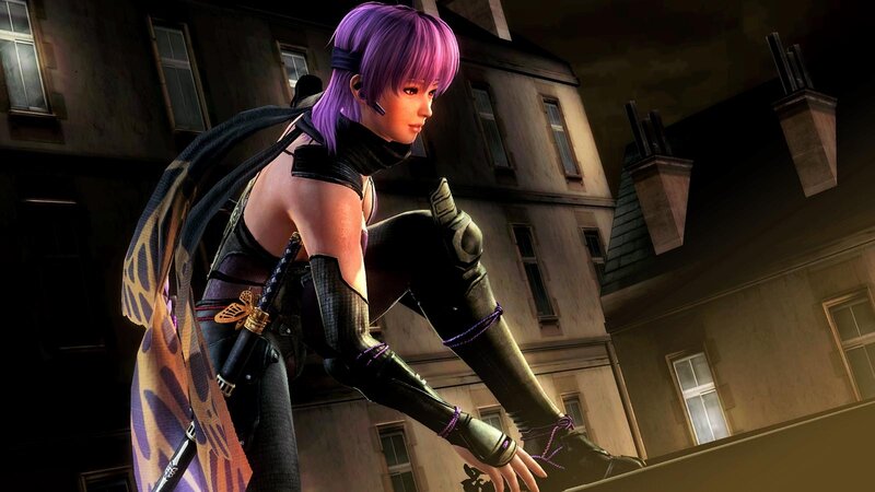 Female Character with Purple Hair — Dramatic, Night, 3d Render