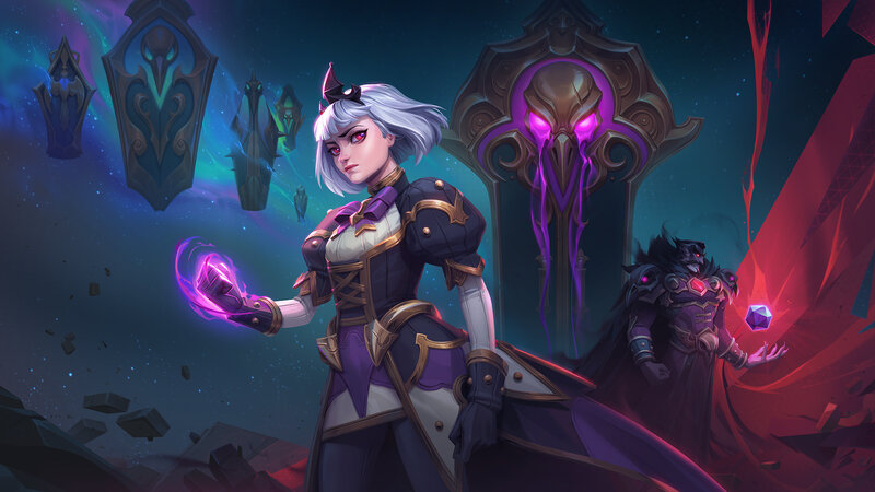 Female Character with Purple Magic — Dramatic