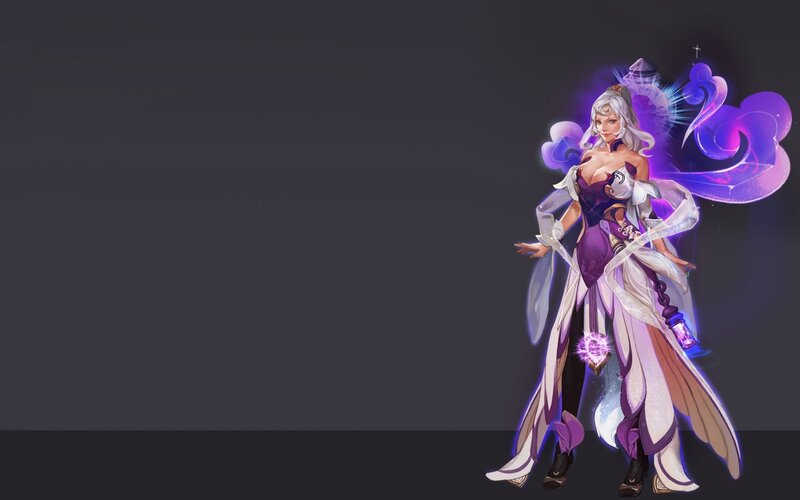 Female Character with Purple Wings — Dramatic, Digital Art