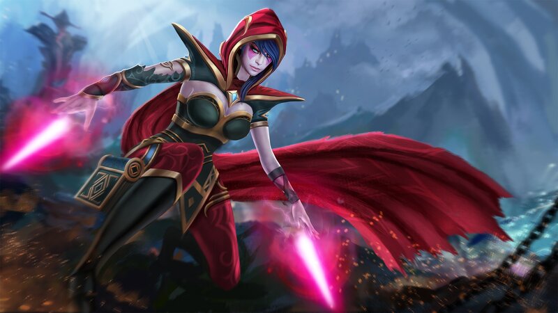 Female Character with Red Cloak