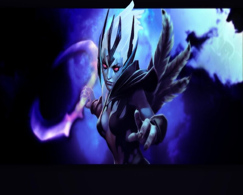 Female Character with Red Eyes — Purple