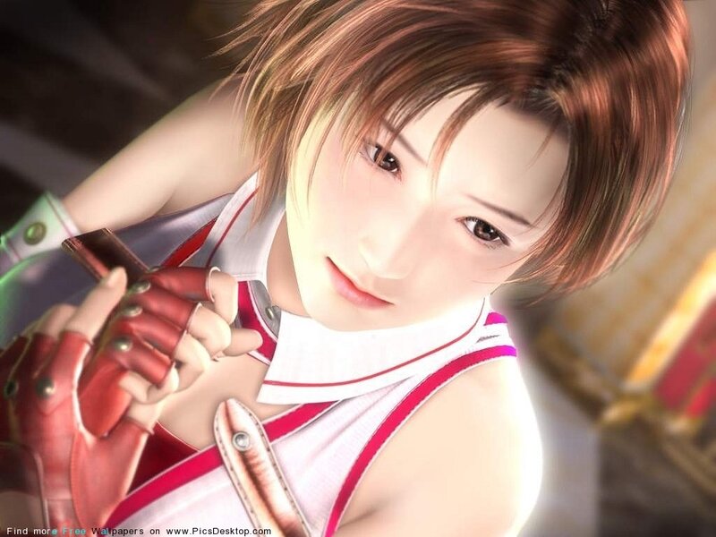 female character with red gloves