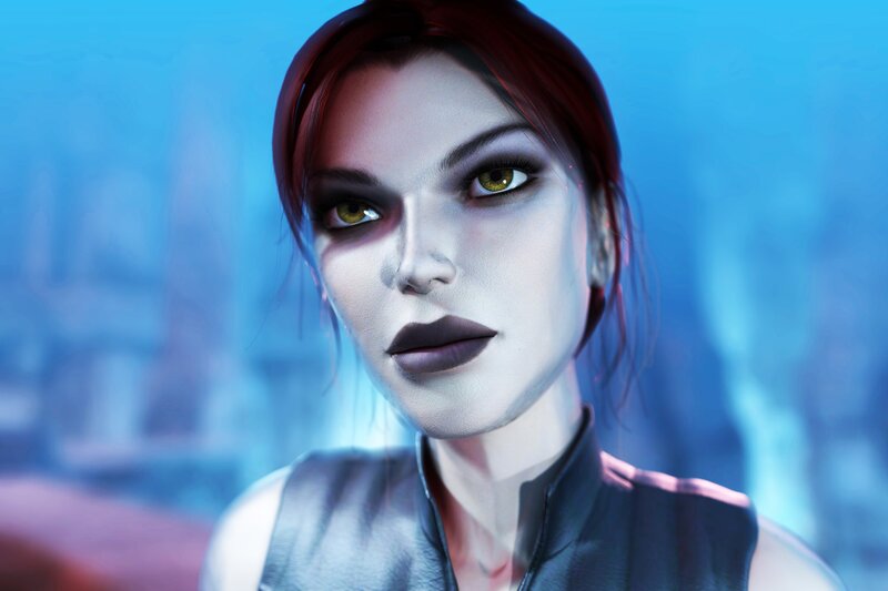 female character with red hair