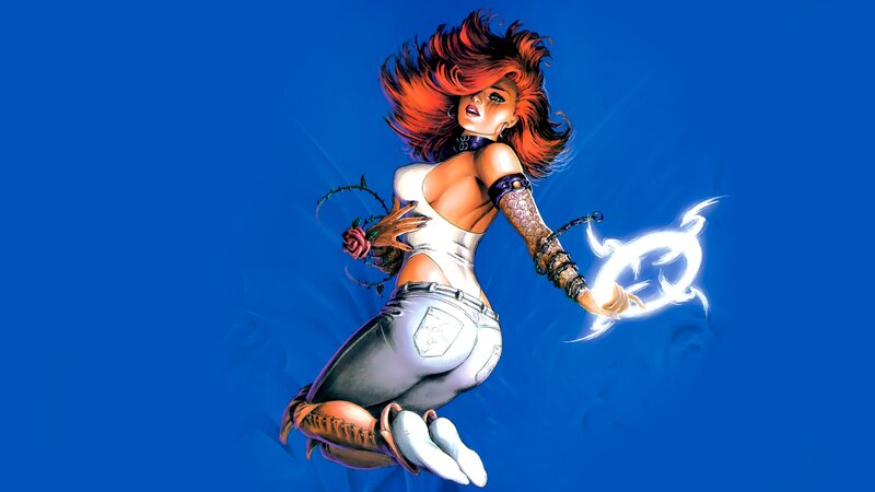 female character with red hair