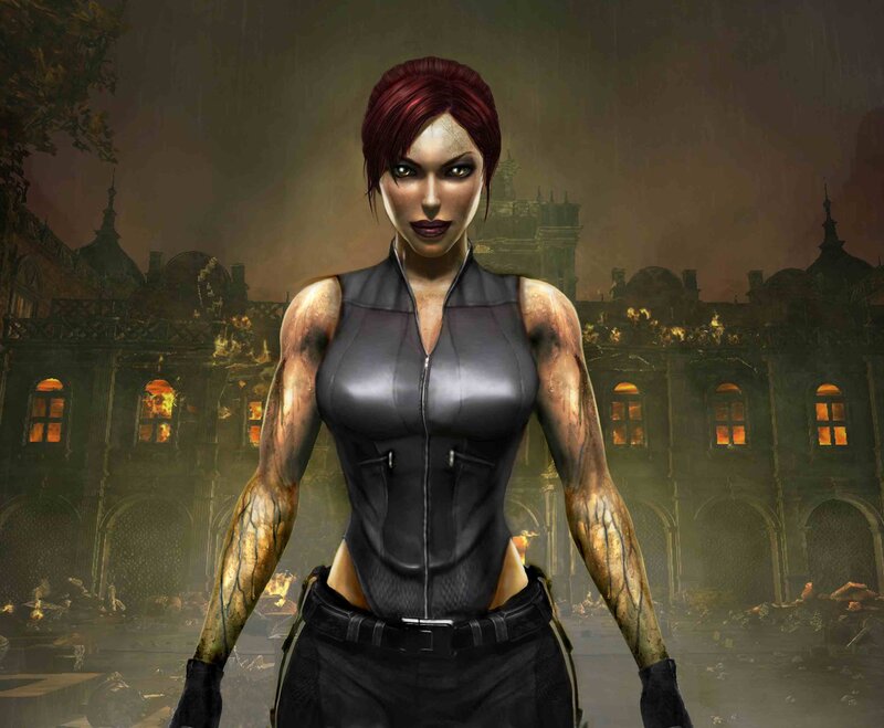 Female Character with Red Hair — Black, Dark, Dramatic