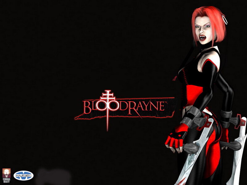 Female Character with Red Hair — Black, Dark