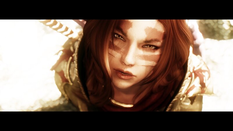 Female Character with Red Hair — Brown, Dramatic