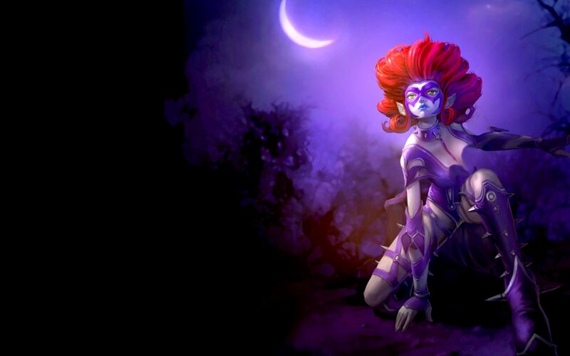Female Character with Red Hair — Purple