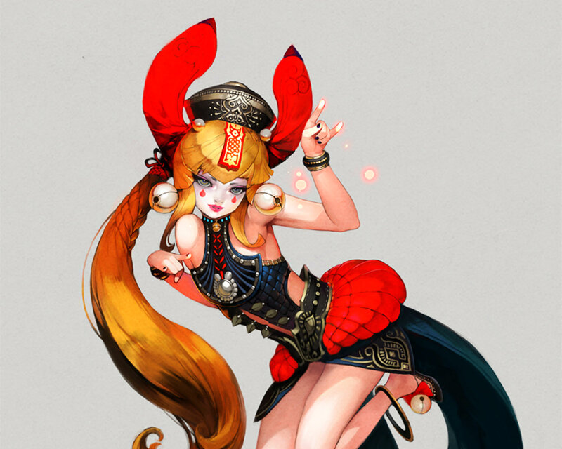 Female Character with Red Horns