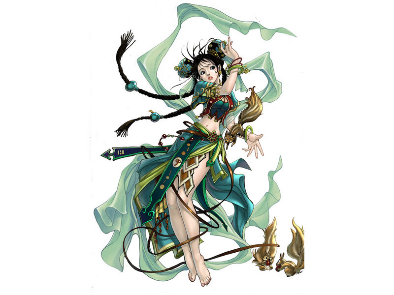 Female Character with Ribbons
