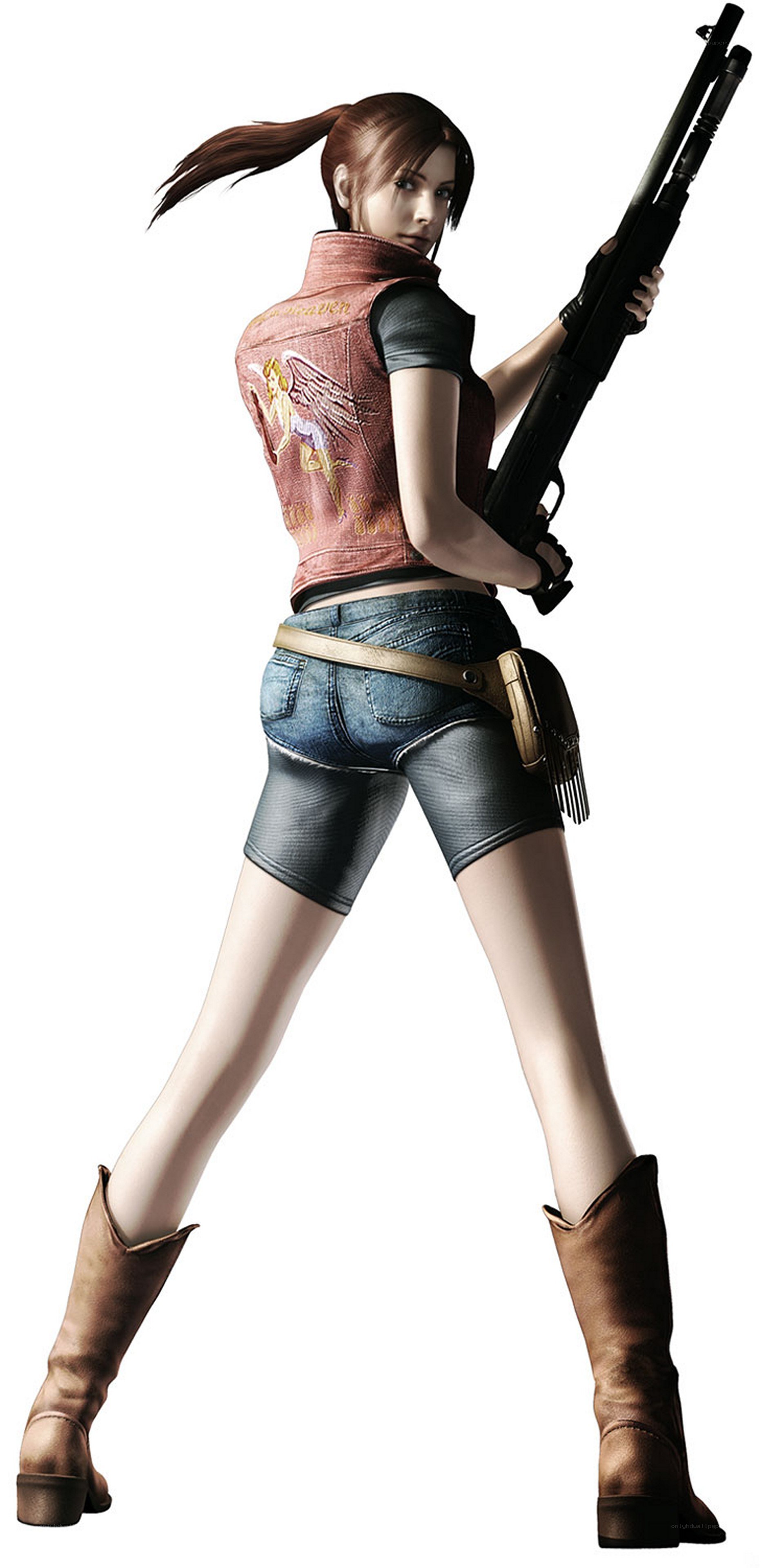 Female character with rifle