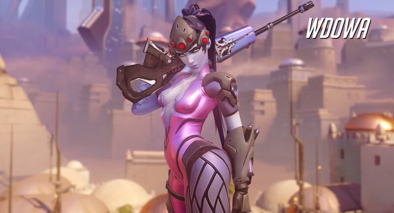 Female Character with Rifle — Purple, Dramatic, Afternoon