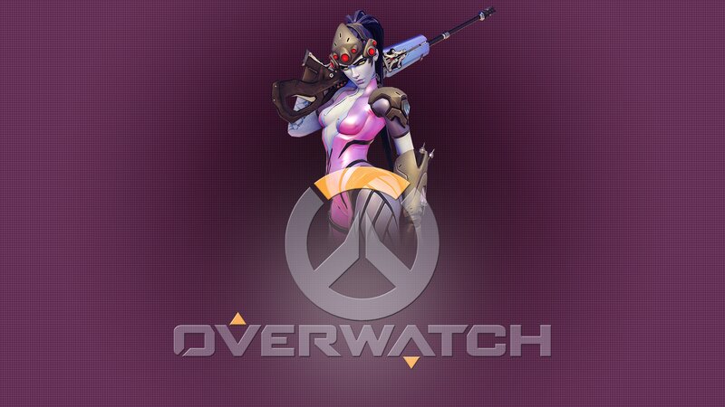 Female Character with Rifle — Purple, Dramatic, Digital Art