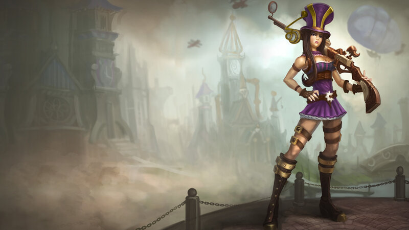 Female Character with Rifle — Purple, Dramatic, Digital Art, Top Hat, City