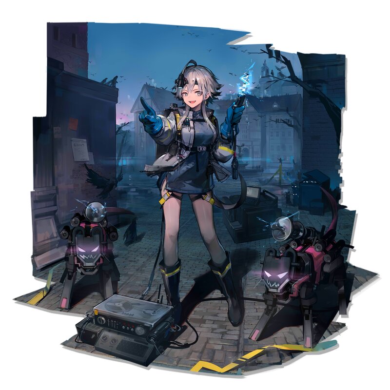 Female Character with Robots