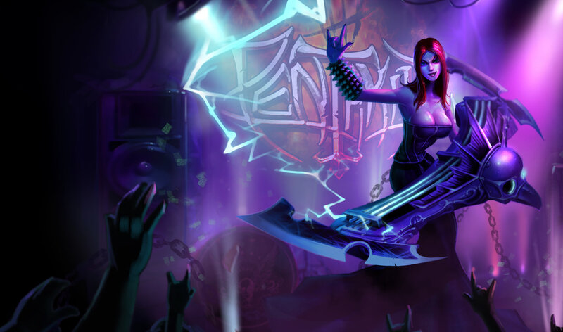 Female Character with Scythe — Purple