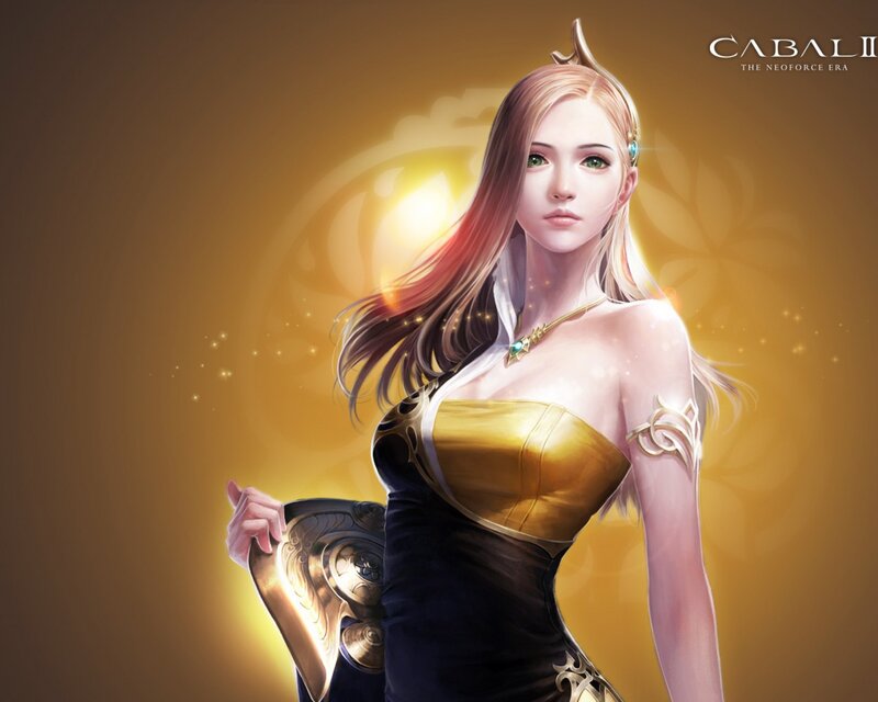 Female Character with Shield