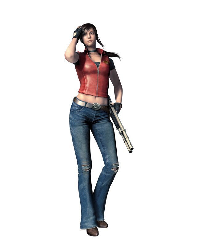 female character with shotgun