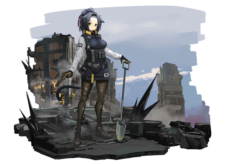 Female Character with Shovel