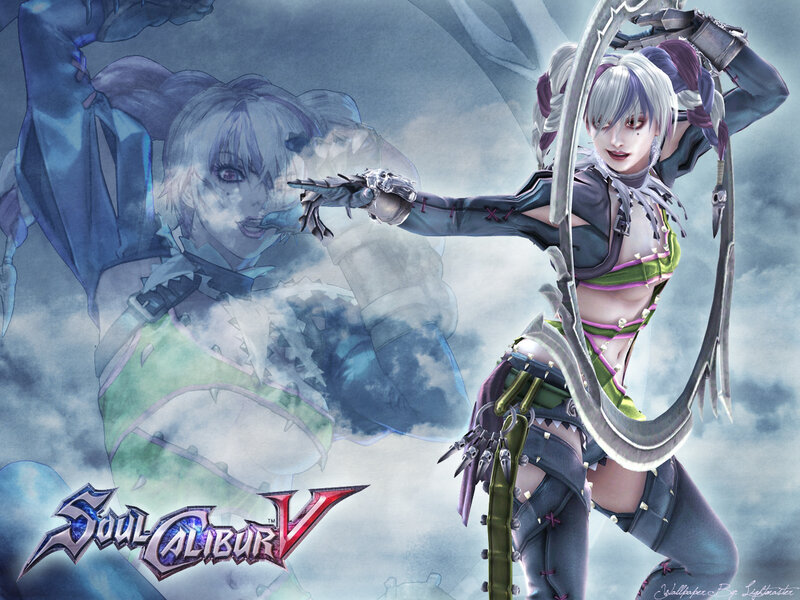 Female Character with Silver Hair — Blue, Dramatic
