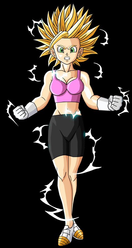 Female Character with Spiky Hair — Yellow