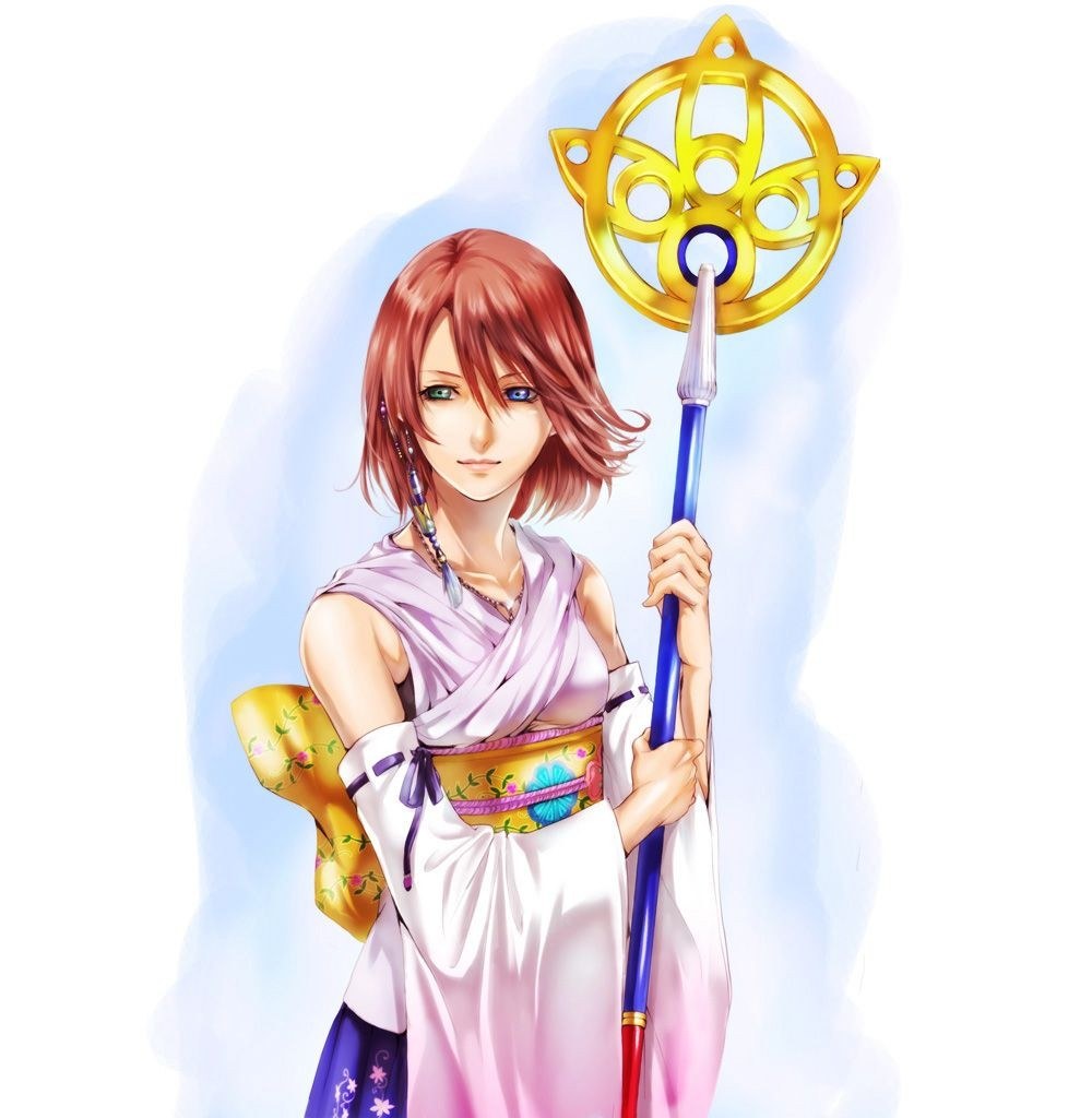 female character with staff