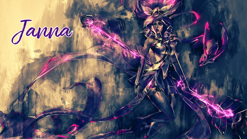 Female Character with Staff — Purple, Dramatic, Digital Art, Lightning