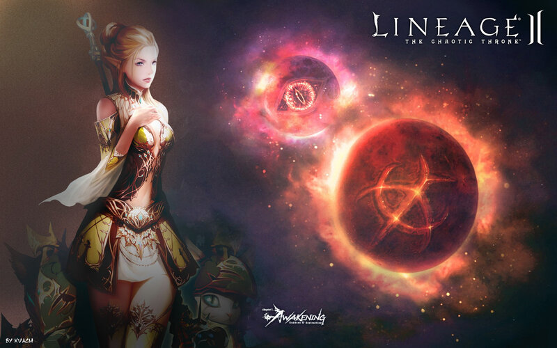 Female Character with Staff — Purple, Dramatic, Digital Art, Planets